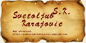 Svetoljub Karajović vizit kartica
